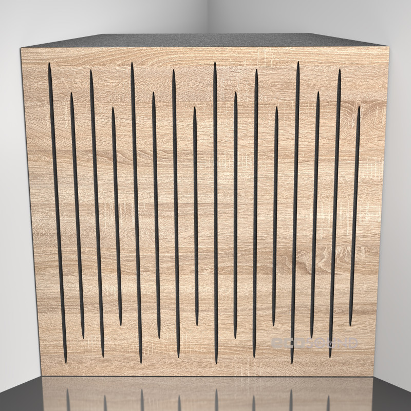 Bass trap Ecosound EcoTone Lt-Sonoma-Oak 50 x 50 cm 100 mm latte