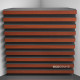 Bass Trap Ecosound Comb Apple-Locarno 50 x 50 cm 100 mm brown