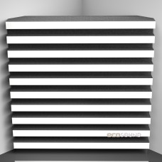 Bass trap Ecosound Comb HDF-White 50 x 50 cm 100 mm white