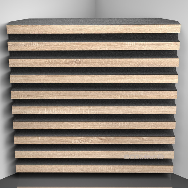 Bass Trap Ecosound Comb Apple-Locarno 50 x 50 cm 100 mm brown