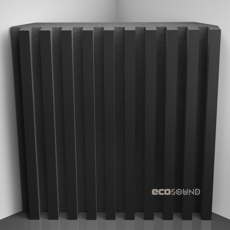 Bass trap Ecosound Comb HDF-Black 50 x 50 cm 100 mm black