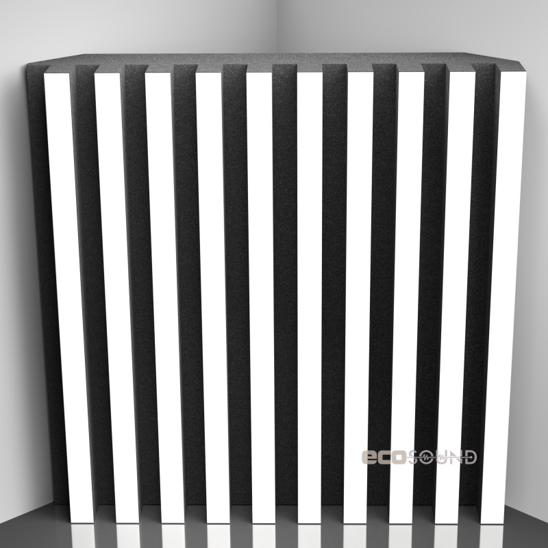 Bass trap Ecosound Comb HDF-White 50 x 50 cm 100 mm white