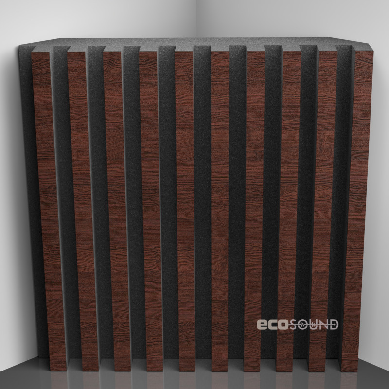 Bass trap Ecosound Comb Wenge 50 x 50 cm 100 mm brown
