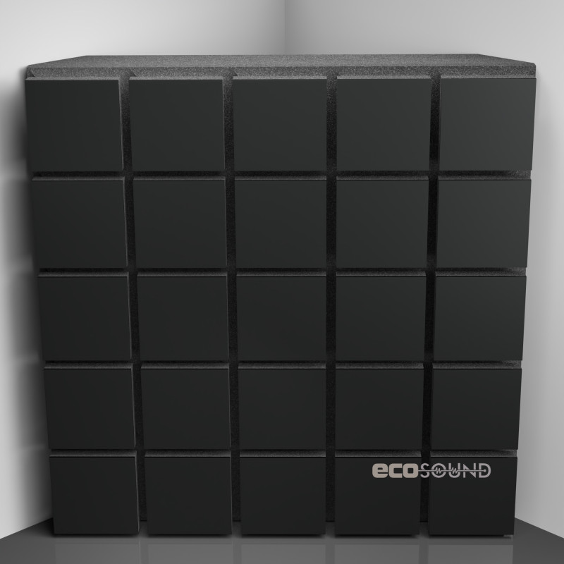 Bass trap Ecosound Tetras Wood Apple-Locarno 50 x 50 cm 100 mm brown