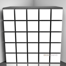 Bass trap Ecosound Tetras Wood HDF-White 50 x 50 cm 100 mm white