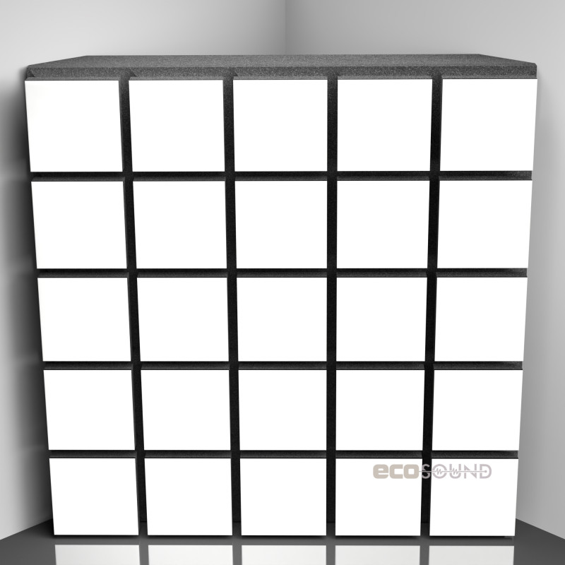 Bass trap Ecosound Tetras Wood Apple-Locarno 50 x 50 cm 100 mm brown