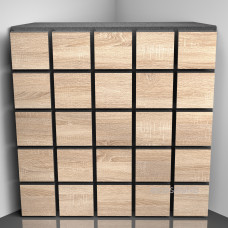 Bass Trap Ecosound Tetras Wood Lt-Sonoma-Oak 50 x 50 cm 100 mm latte
