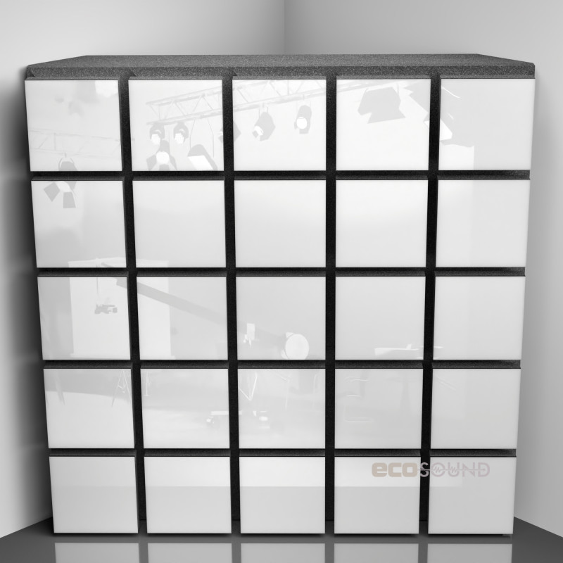 Bass trap Ecosound Tetras Wood Apple-Locarno 50 x 50 cm 100 mm brown