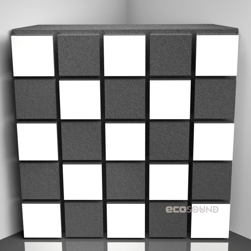 Bass trap Ecosound Tetras Acoustic Wood Apple-Locarno 50 x 50 cm 100 mm brown 