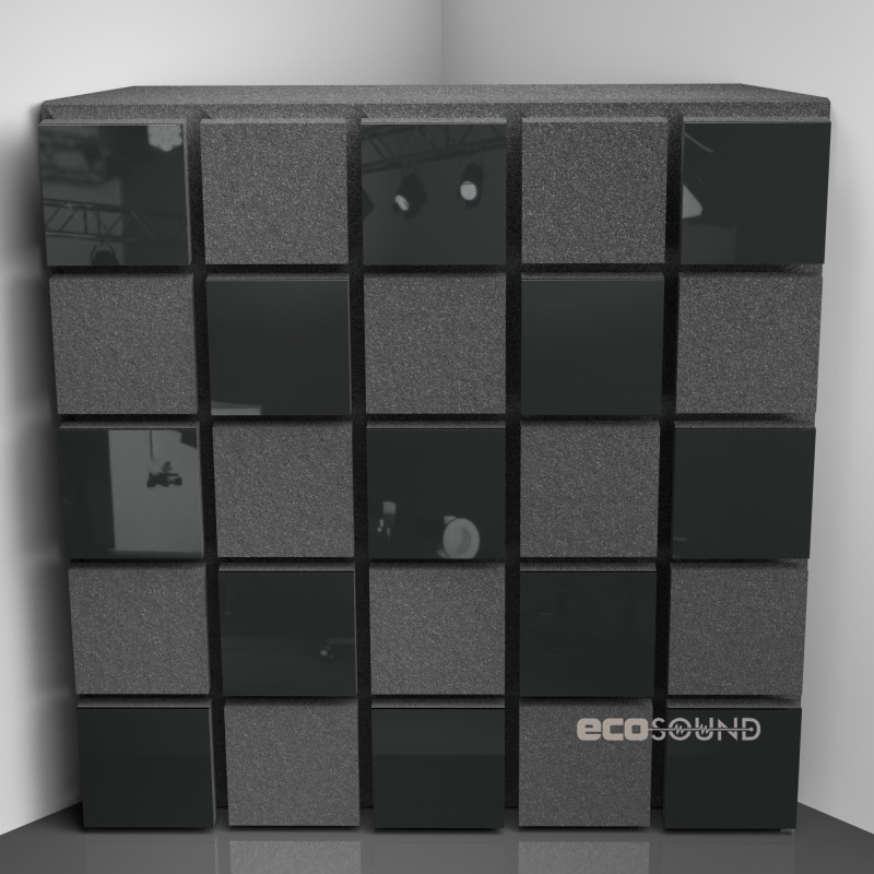 Bass trap Ecosound Tetras Acoustic Wood Apple-Locarno 50 x 50 cm 100 mm brown 