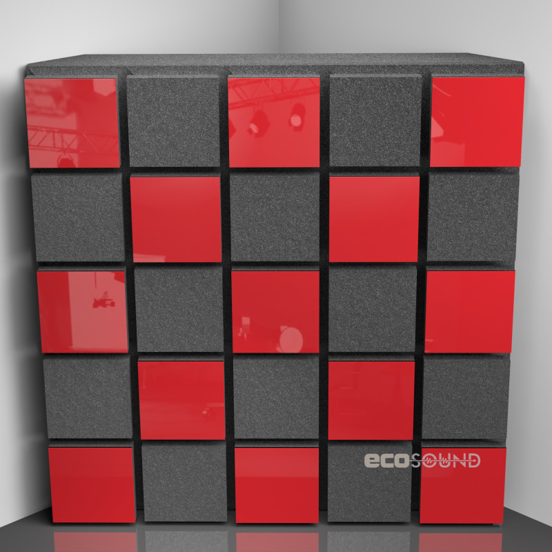 Bass trap Ecosound Tetras Acoustic Wood Apple-Locarno 50 x 50 cm 100 mm brown 