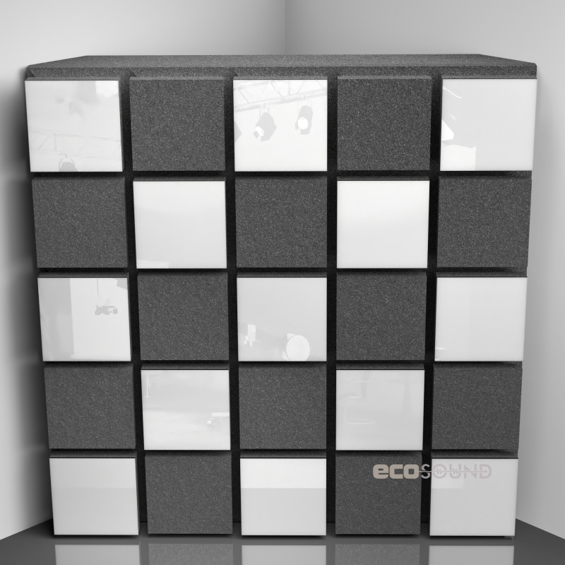 Bass trap Ecosound Tetras Acoustic Wood Apple-Locarno 50 x 50 cm 100 mm brown 