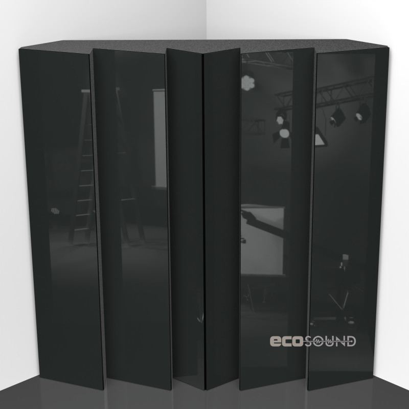 Bass Trap Ecosound Pindiff Rock Plastic Black 50 x 50 cm 100 mm