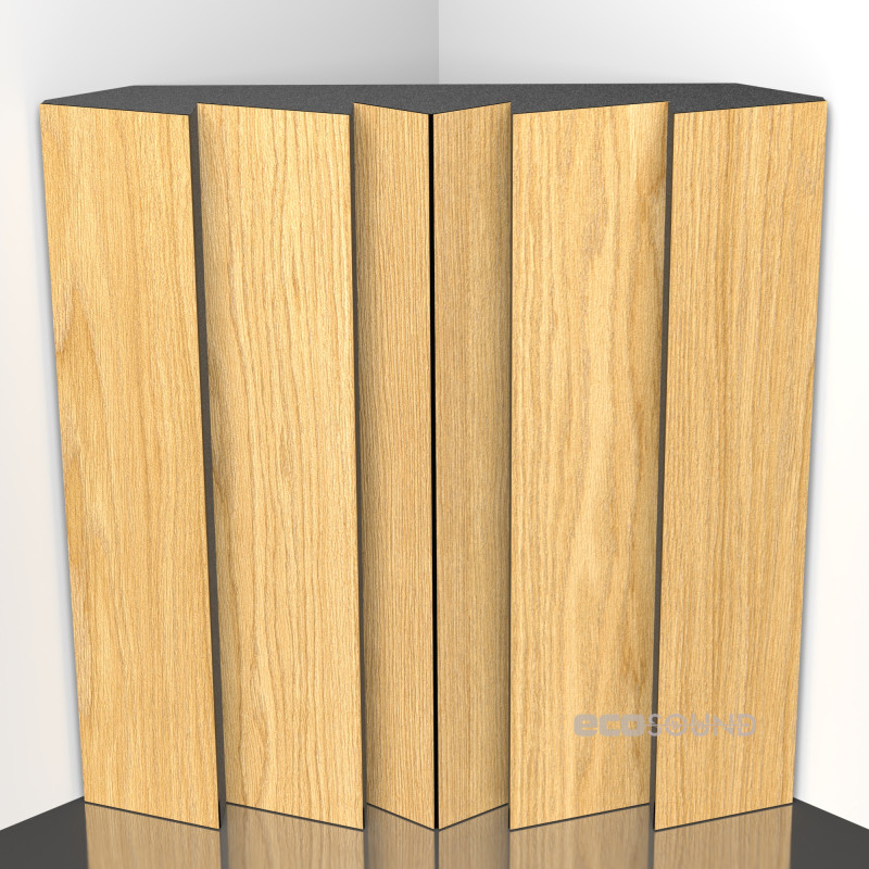 Bass trap Ecosound Pindiff Rock Sherwood-Oak 50 x 50 cm 100 mm light oak