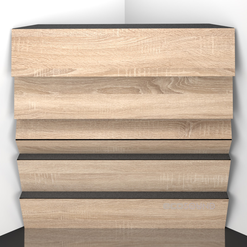 Bass trap Ecosound Pindiff Rock Apple-Locarno 50 x 50 cm 100 mm brown