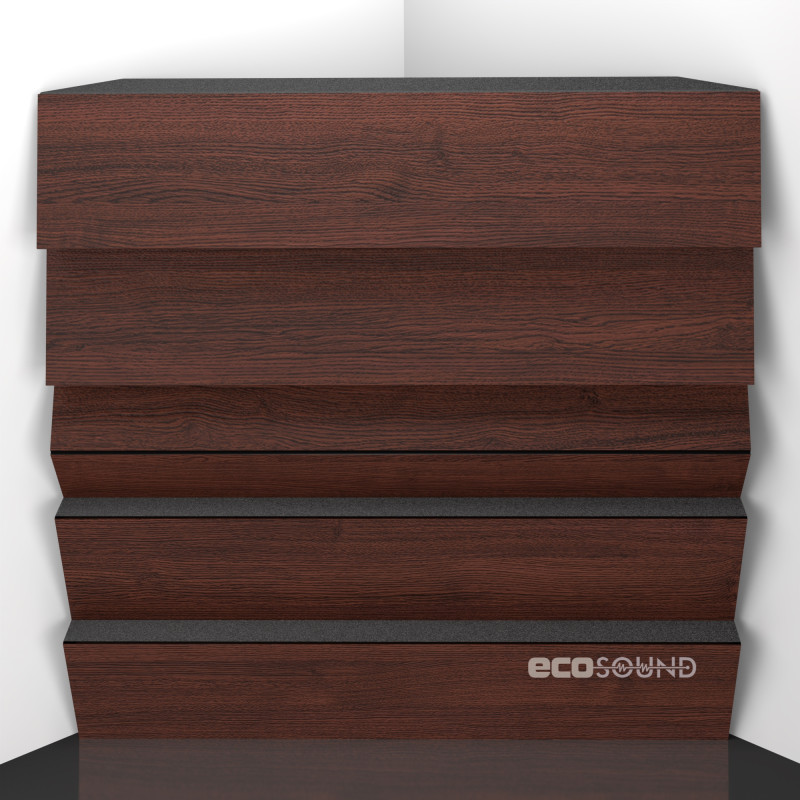 Bass trap Ecosound Pindiff Rock Apple-Locarno 50 x 50 cm 100 mm brown