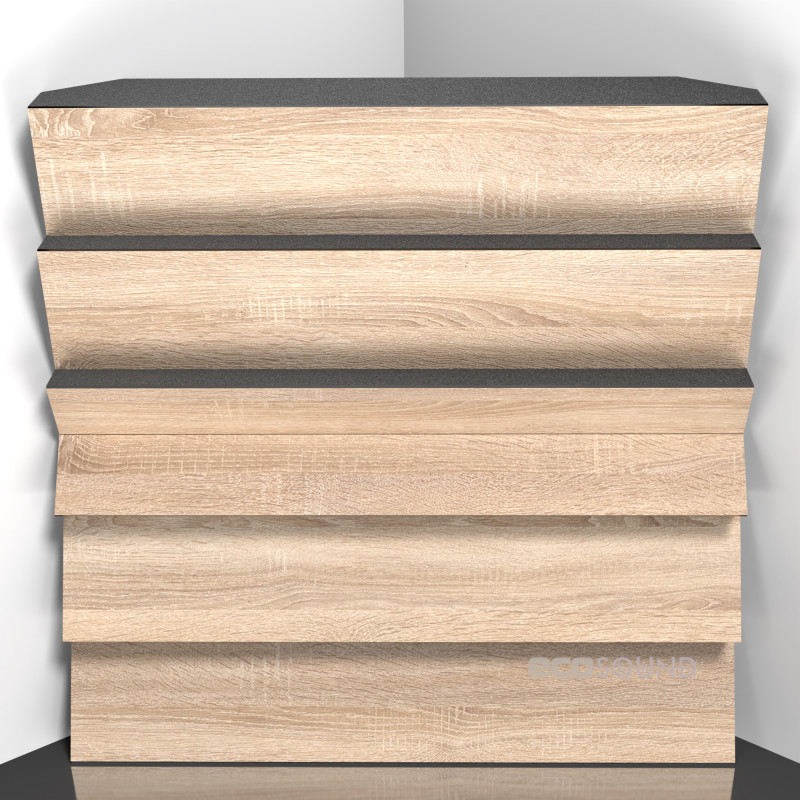 Bass trap Ecosound Pindiff Crater Apple-Locarno 50 x 50 cm 100 mm brown