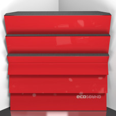 Bass trap Ecosound Pindiff Crater Plastic Red 50 x 50 cm 100 mm