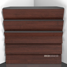 Bass trap Ecosound Pindiff Crater Wenge 50 x 50 cm 100 mm brown