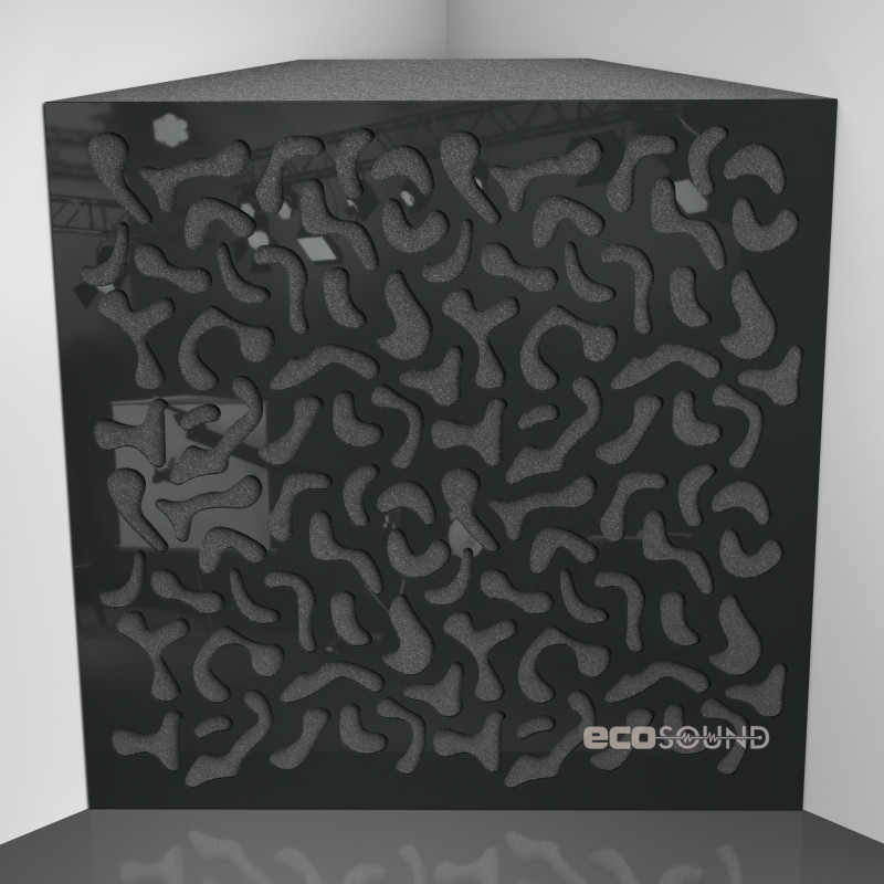 Bass trap Ecosound Boomerang HDF-Black 50 x 50 cm 150 mm black