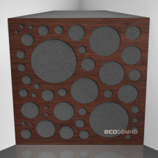 Bass trap Ecosound EcoBubble Wenge 50 x 50 cm 150 mm brown
