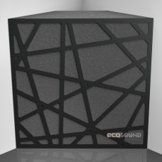 Bass trap Ecosound EcoArt XL HDF-Black 50 x 50 cm 150 mm black