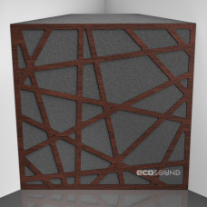 Bass trap Ecosound EcoArt XL Wenge 50 x 50 cm 150 mm brown