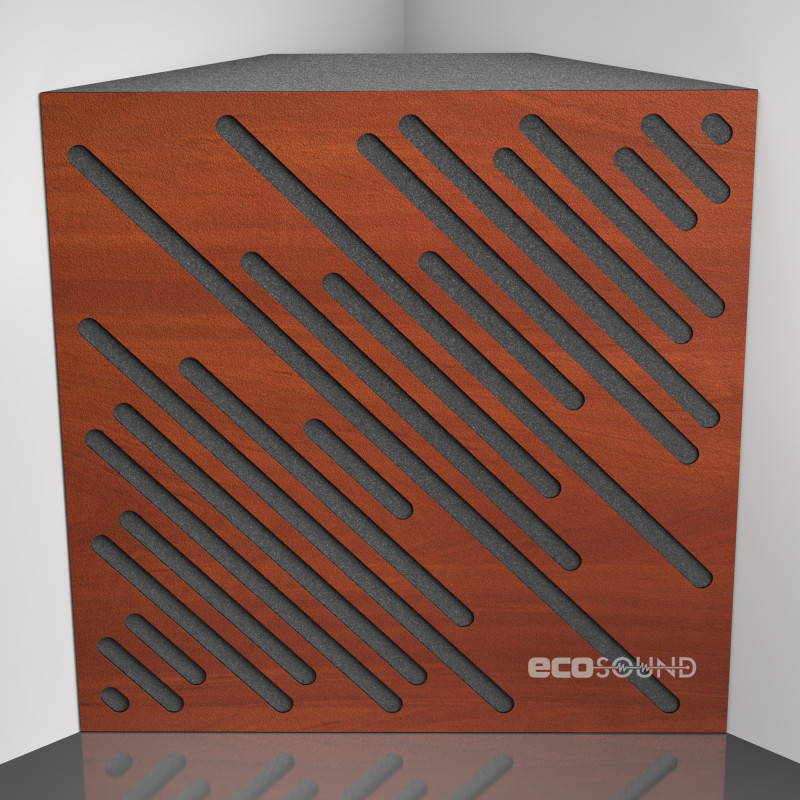 Bass trap Ecosound Diagonal HDF-White 50 x 50 cm 150 mm white