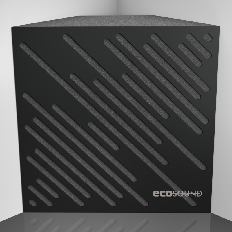 Bass trap Ecosound Diagonal HDF-White 50 x 50 cm 150 mm white