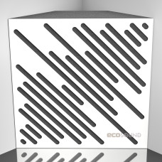 Bass trap Ecosound Diagonal HDF-White 50 x 50 cm 150 mm white