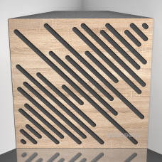 Bass Trap Ecosound Diagonal Lt-Sonoma-Oak 50 x 50 cm 150 mm latte