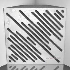 Bass trap Ecosound Diagonal Plastic White 50 x 50 cm 150 mm