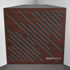 Bass trap Ecosound Diagonal Wenge 50 x 50 cm 150 mm brown