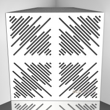 Bass trap Ecosound 4Diagonals HDF-White 50 x 50 cm 150 mm white