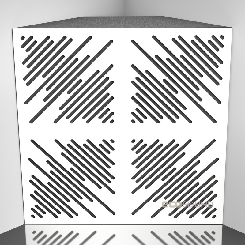Bass trap Ecosound 4Diagonals HDF-Black 50 x 50 cm 150 mm black