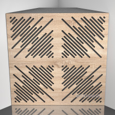 Bass Trap Ecosound 4Diagonals Lt-Sonoma-Oak 50 x 50 cm 150 mm latte