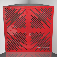 Bass Trap Ecosound 4Diagonals Plastic Red 50 x 50 cm 150 mm