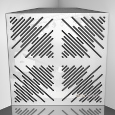 Bass trap Ecosound 4Diagonals Plastic White 50 x 50 cm 150 mm