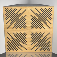 Bass trap Ecosound 4Diagonals Sherwood-Oak 50 x 50 cm 150 mm light oak