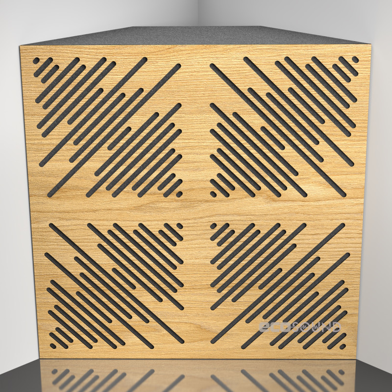 Bass trap Ecosound 4Diagonals HDF-Black 50 x 50 cm 150 mm black