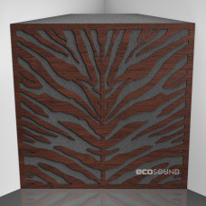 Bass trap Ecosound Zebra Wenge 50 x 50 cm 150 mm brown