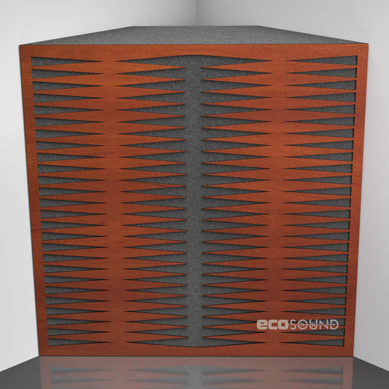 Bass trap Ecosound Backgammon Wenge 50 x 50 cm 150 mm brown