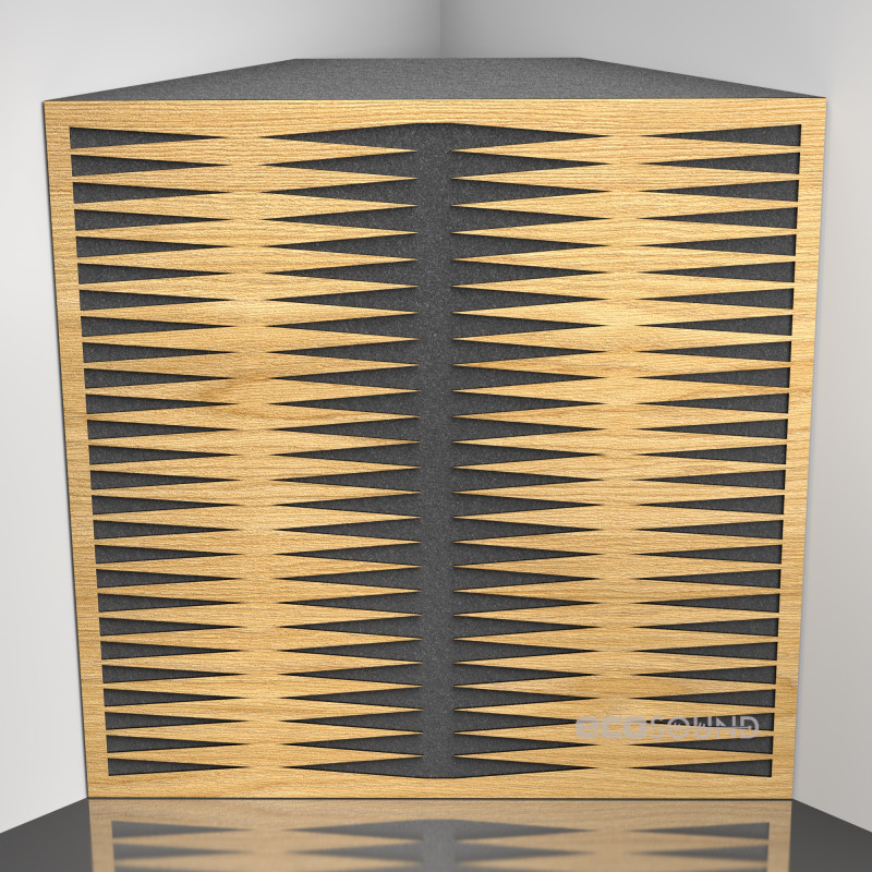 Bass trap Ecosound Backgammon Wenge 50 x 50 cm 150 mm brown