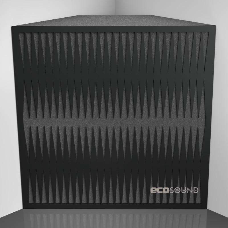 Bass trap Ecosound Backgammon HDF-Black 50 x 50 cm 150 mm black