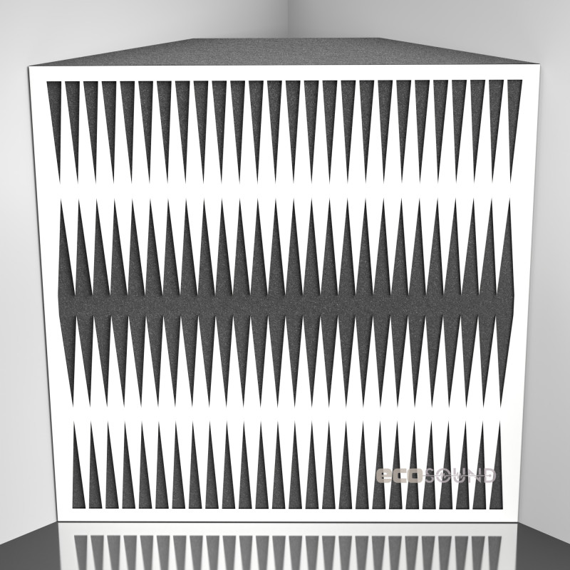 Bass trap Ecosound Backgammon HDF-White 50 x 50 cm 150 mm white