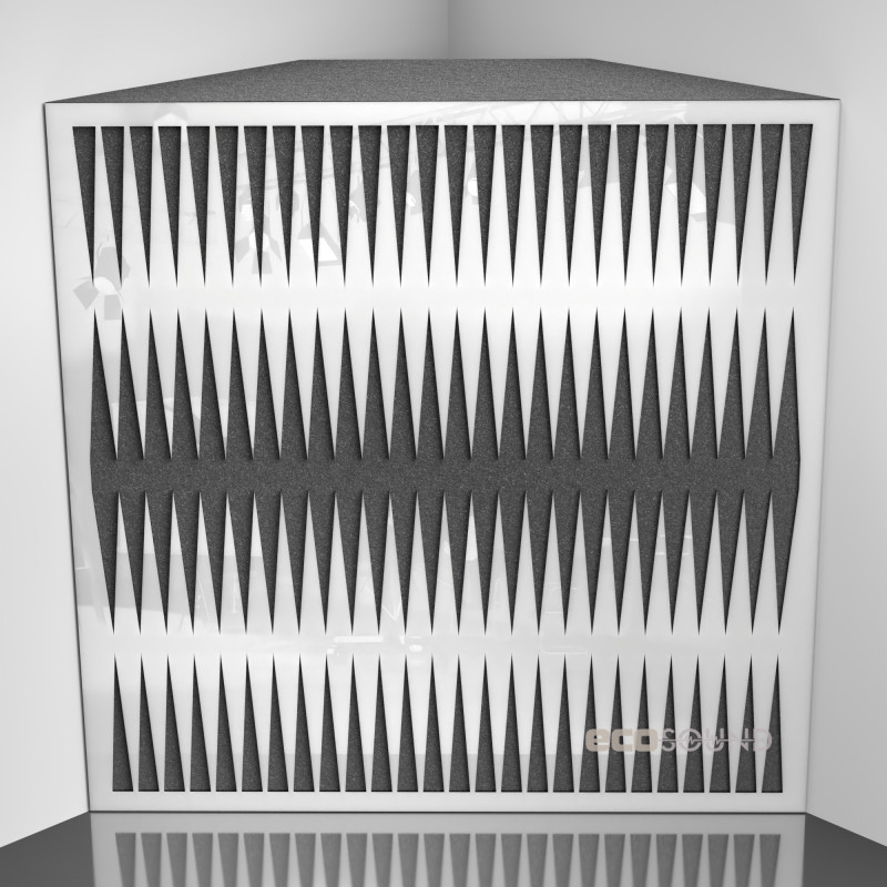 Bass trap Ecosound Backgammon Plastic White 50 x 50 cm 150 mm