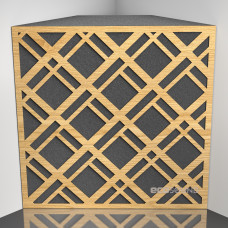 Bass trap Ecosound Grille Sherwood-Oak 50 x 50 cm 150 mm light oak