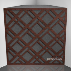 Bass trap Ecosound Grille Wenge 50 x 50 cm 150 mm brown
