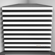 Bass trap Ecosound Comb HDF-White 50 x 50 cm 150 mm white