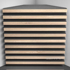 Bass trap Ecosound Comb Lt-Sonoma-Oak 50 x 50 cm 150 mm latte
